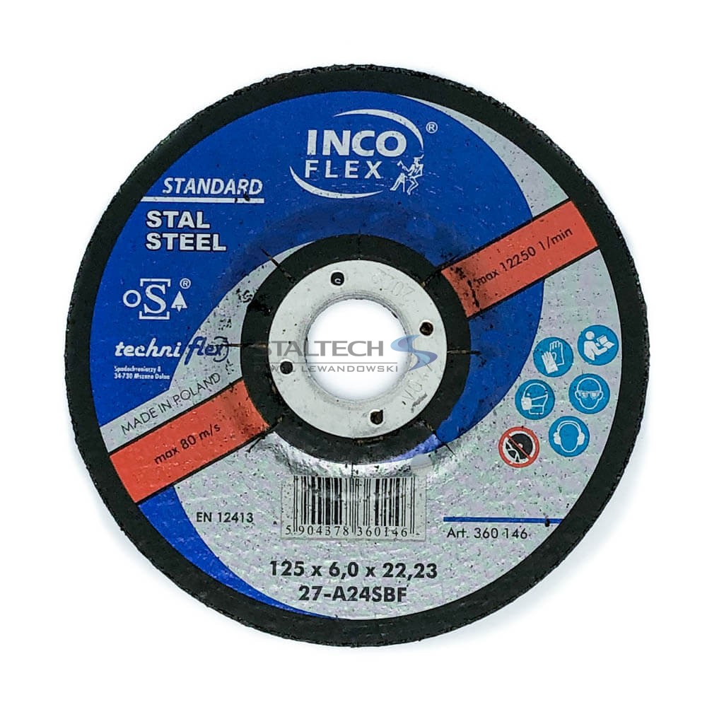 Tarcza Do Szlifowania Metalu 125 X 6 Inco Flex Okazja