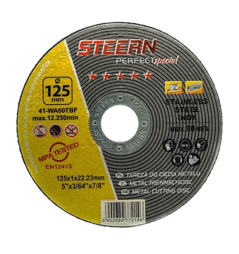 Tarcza do cięcia metalu i stali nierdzewnej STEERN PERFECT SPECIAL
