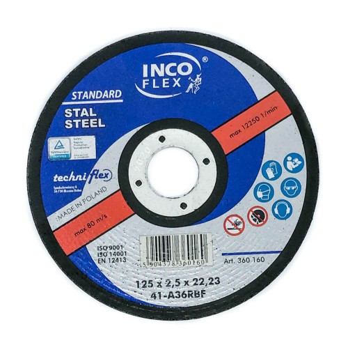 Tarcza do cięcia metalu 125 x 2,5 INCO FLEX