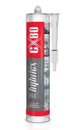 Klej uszczelniający HYBRICX CX80 bezbarwny / przeźroczysty 290 ml