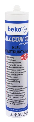 Klej konstrukcyjny Allcon 10 BEKO poj. 310 ml