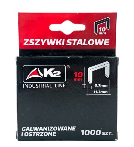 zszywki stalowe 10 mm do zszywacza ręcznego typu taker - opakowanie 1000 szt.