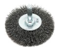 Szczotka tarczowa z drutu karbowanego o rozmiarze Ø 63x9 mm z trzpieniem 6 mm