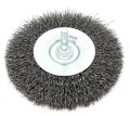 Szczotka tarczowa z drutu karbowanego o rozmiarze Ø 100x12 mm z trzpieniem 6 mm