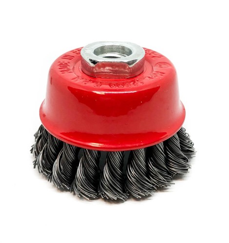 Szczotka doczołowa, garnkowa z drutu plecionego o średnicy 65 mm OSBORN