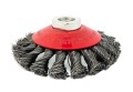 Szczotka druciana stożkowa pleciona OSBORN o wymiarach 100 x 13 mm - gwint M14