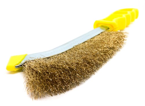Ręczna szczotka druciana jednorzędowa - z drutu mosiądzowanego karbowanego OSBORN