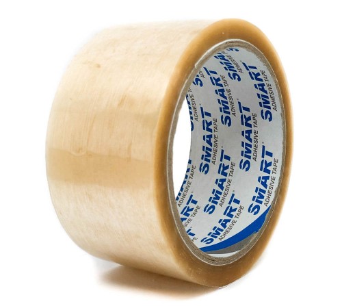 Bezbarwna taśma pakowa SMART - klej kauczuk naturalny SOLVENT.