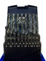 Komplet wierteł PFERD - 19 szt. wierteł HSSG DIN 338 w rozmiarach od 1,0 mm - 10,0 mm.