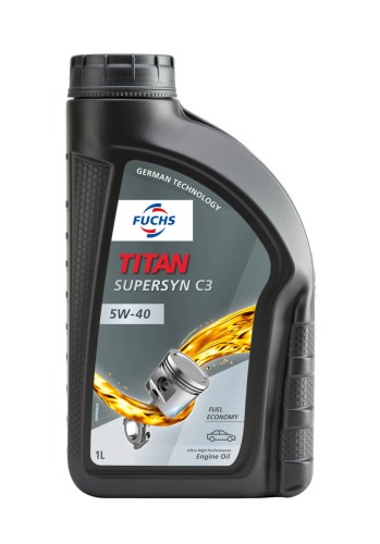 Olej silnikowy syntetyczny Fuchs Titan Supersyn C3 5W-40 1L do samochodów osobowych i dostawczych.