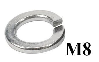 Podkładka sprężysta nierdzewna normy DIN 127 ze stali A2 - M8