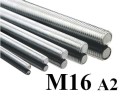 Pręt gwintowany M16 ze stali nierdzewnej A2 - M16 x 1000 mm, normy DIN 976.