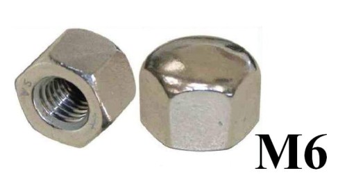 Nakrętka ślepa sześciokątna normy DIN 917 ze stali A2 - M6