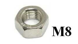 Nakrętka sześciokątna DIN 934 ze stali A2 – M8