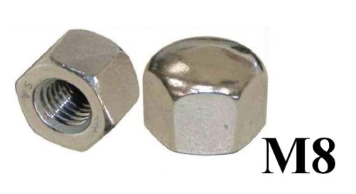 Nakrętka ślepa sześciokątna normy DIN 917 ze stali A2 - M8