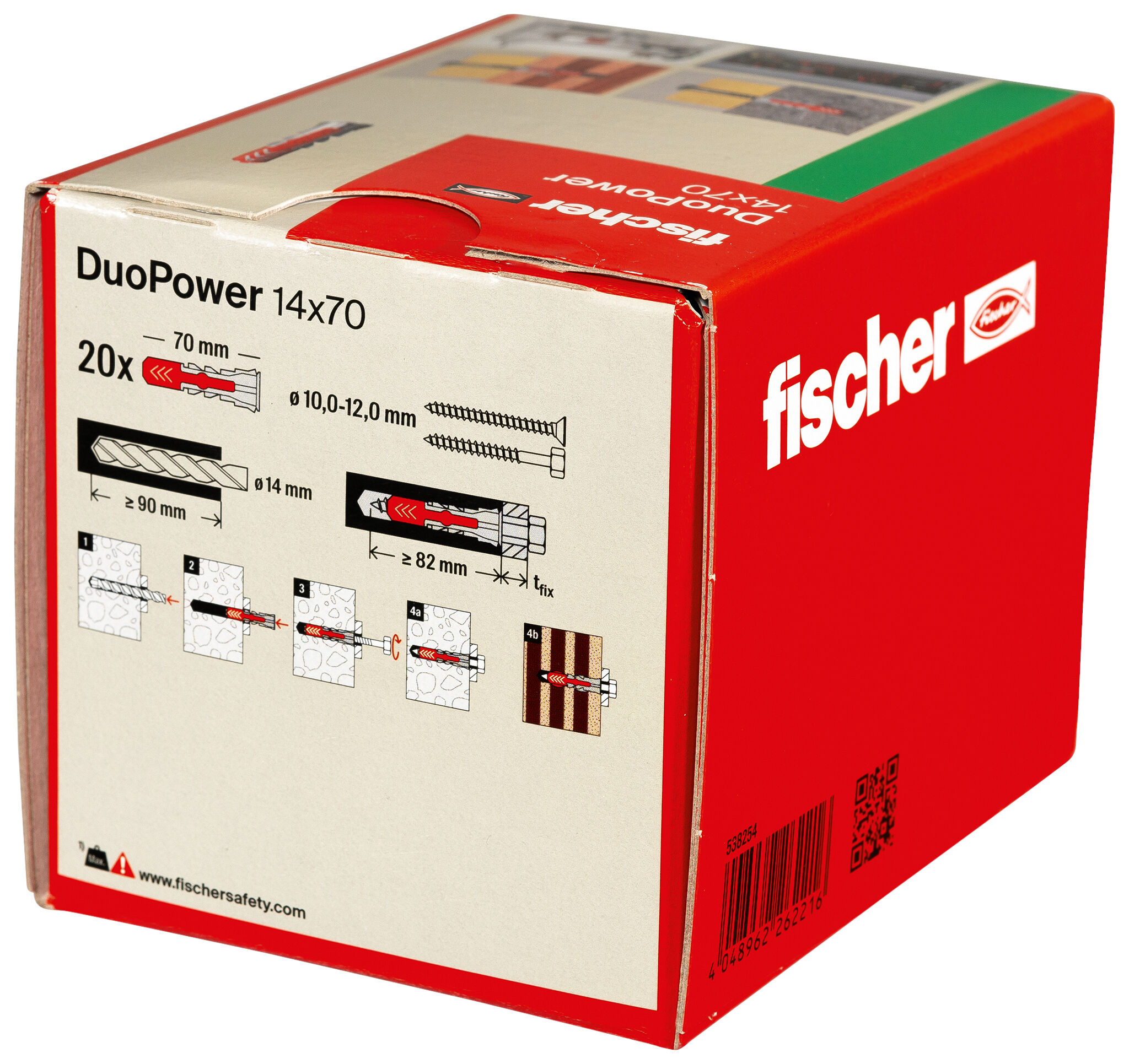 Kołki rozporowe Fischer DUOPOWER 14 x 70 mm - opakowanie 20 szt.