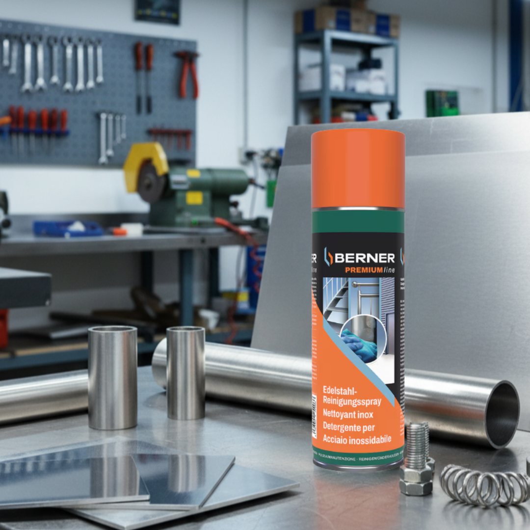 Środek do czyszczenia stali, stali nierdzewnej inox i aluminium BERNER PREMIUM spray 500 ml