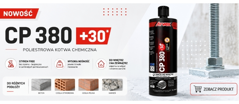 Kotwa chemiczna poliestrowa bez styrenu ARVEX CP 380 410 ml