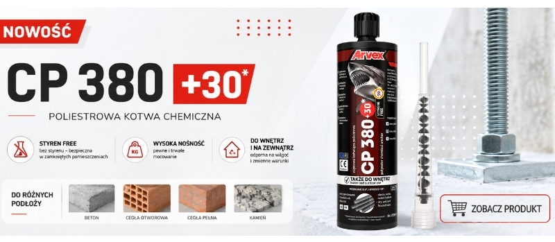 Kotwa chemiczna poliestrowa bez styrenu ARVEX CP 380 410 ml